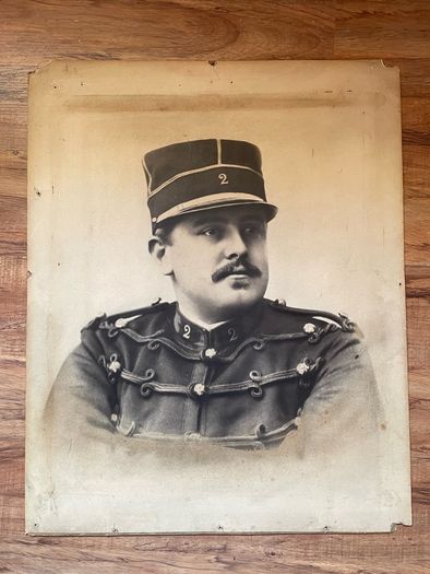 Framed 19th Photograph French Officer
