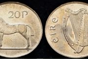 [#119] - Ireland 1986 | 20p | Twenty Pence | Horse | KM.25 | UNC