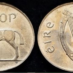 [#119] - Ireland 1986 | 20p | Twenty Pence | Horse | KM.25 | UNC