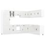 14 Piece Kitchen Cabinet Set Gloss White Image 2