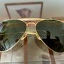 Vintage Ray Ban Bausch and Lomb Mens Gold Aviator Outdoorsman Sunglasses Image 4