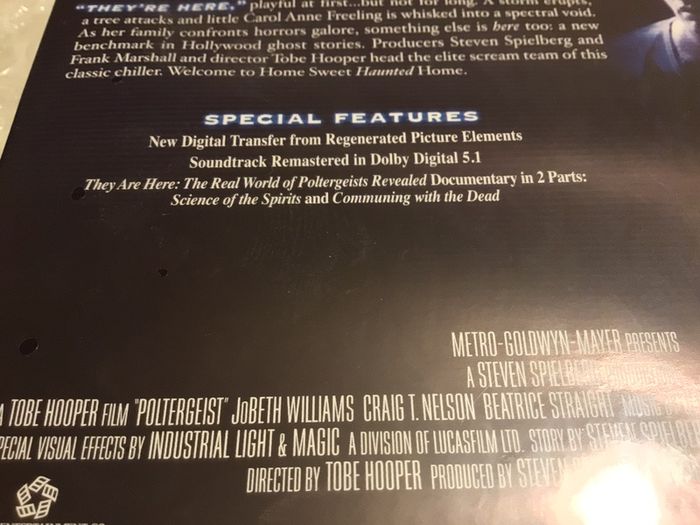 Poltergeist Blu Ray Limited Edition Steelbook