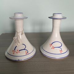 Stoneware Jackson candle holders fifteen for the pair