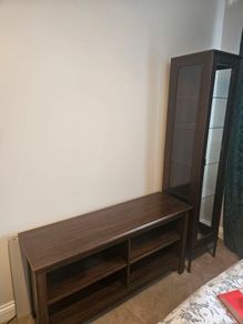 tv stand and tall cabinet living room