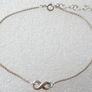 Vintage 925 Sterling Silver Infinity Symbol Bracelet Image 3