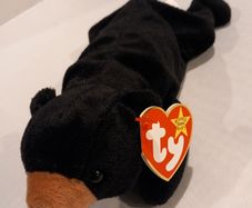 Vintage TY Beanie Babies - Blackie the black bear