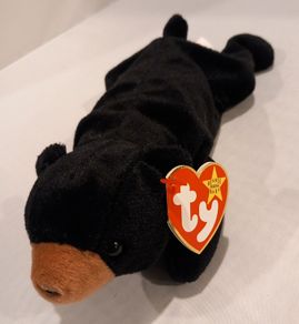 Vintage TY Beanie Babies - Blackie the black bear