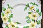 Vintage Tuscan Fine Bone China "DOGWOOD" Cake Plate