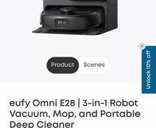 Eufy Omni e28 3 in 1  robot vacuum, mop and portable deep  cleaner