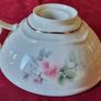 Antique Donegal Parian China Rose Chamber Stick / Pillar Candle Holder Made In Ireland Image 2