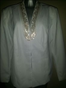 BNWT occasional white/gold blazer size UK20/22 EUR48/50 Postage included