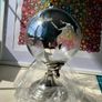 Glass Globe with Silver Effect on Metal Stand Image 3