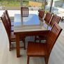 Solid Oak Table & Chairs Image 2
