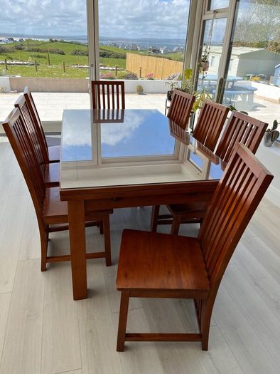 Solid Oak Table & Chairs