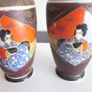 Vintage Pair of Japanese Satsuma Vases Image 2