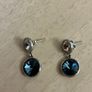 New Silver/ Blue Stone Earrings Image 2