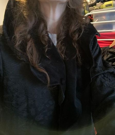 Woman's Black Cape Coat