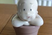 Vintage Collectable Lladro Nao Baby in Flower Pot