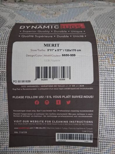 Polyester rug 120cm x 170cm