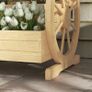 Square Standing 3-Tier Planter with 2 Cart Wheels Pine Wood, dim. 62L x 61l x 57H cm Image 5