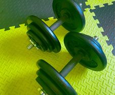 Cast iron dumbbells