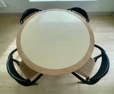 Dining table and chairs new, used for show apartment