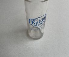 vintage Ovaltine glass mixer and measuring jug