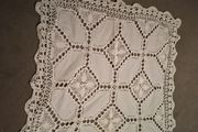 Vintage White Small Table Cloth 75cm x 75cm
