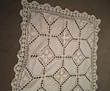 Vintage White Small Table Cloth 75cm x 75cm