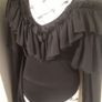 BNWT Stunning River Island Black Ruffle Bodysuit (Size 8) Image 2