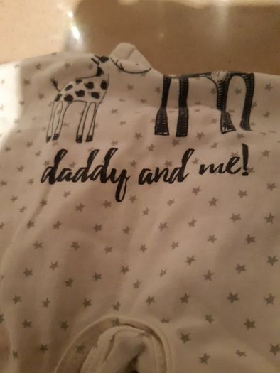 Sleepsuit Daddy & Me  (2 Piece). S 3-6 Months.