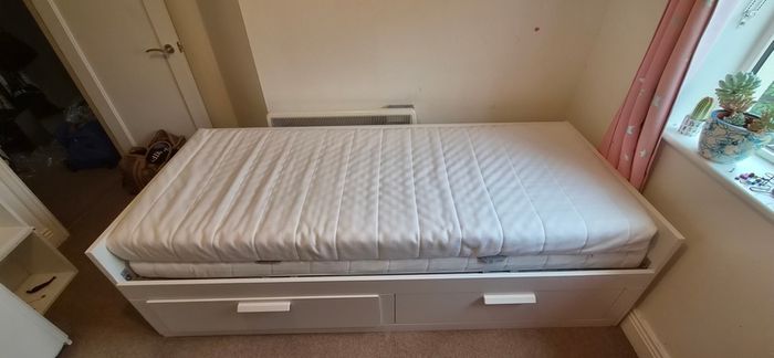 FREE IKEA BRIMNES Day Bed with 2 Mattresses, Excellent Condition