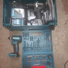 makita black 18v package & impact & bit set