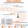 3m x 3m White  Pop-Up Gazebo with Clear Sidewalls & Wheeled Carry Bag Image 3