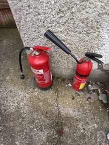 extinguishers FREE  empty need refilling both for the price