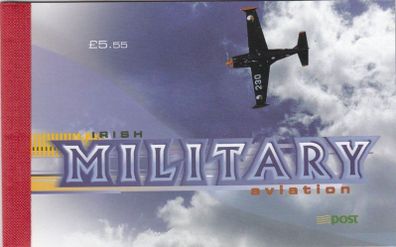 2000 Ireland Military Aviation Stamp Booklet (advert shows images of panes) Mint Never Hinged (MNH). Hibernian HB85.