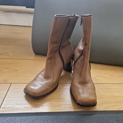 Women's ankle boots brown leather,  size 38