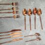 16pcs Stainless Steel Cutlery Set, Color ROSE GOLD Dinner Knife & Fork & Spoon Set never used Image 3