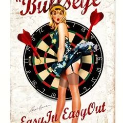 Bullseye, Easy In, Easy Out : Metal Sign