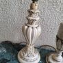 Vintage trio of graduated italian polychrome & wooden table lamps Image 2