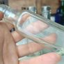 480 - Set of 3 Vintage Clear Glass Cork Top Collectible Decorative Bottles Image 2