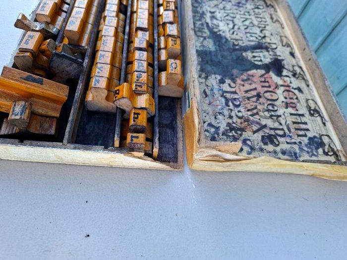 Old wooden stamp/print set