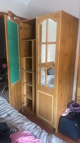 Selling 2 door wardrobe with shelves and hanging space