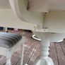 Antique Oval drop leaf table with claw legs and four chairs Image 6