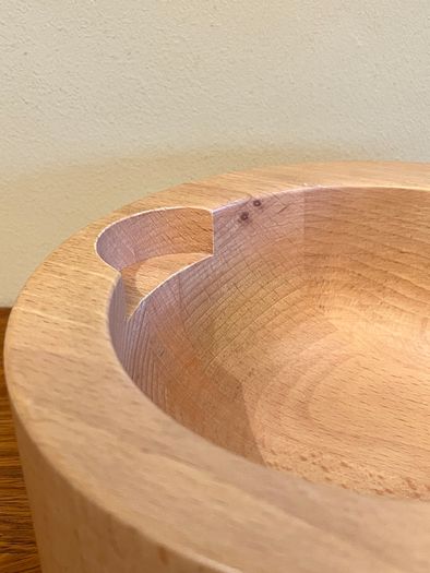 Vintage Danish Bodum Solid Staved Wood Bowl