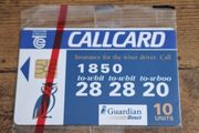 Ireland CallCard "Guardian Direct Insurance", mint in wrapper, 14/7/1995 - free standard postage