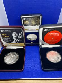 Very rare complete Irish music legends silver coin set