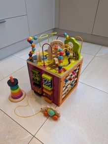 Zany Zoo Wooden Activity Cube and IKEA wooden toys