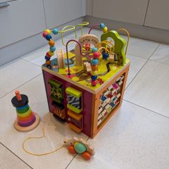 Zany Zoo Wooden Activity Cube and IKEA wooden toys