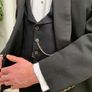 Vintage Black Tie Tuxedo with waistcoat, shirt and watch chain Image 3